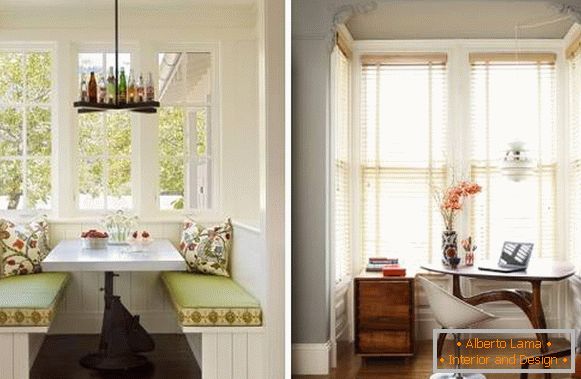 O bucătărie mică cu o fereastră de fund - fotografie interioară