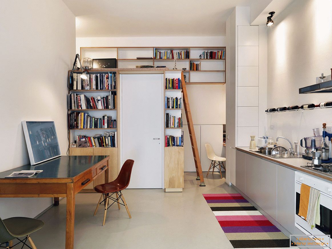 Ideea de interior de bucătărie pentru apartamente mici