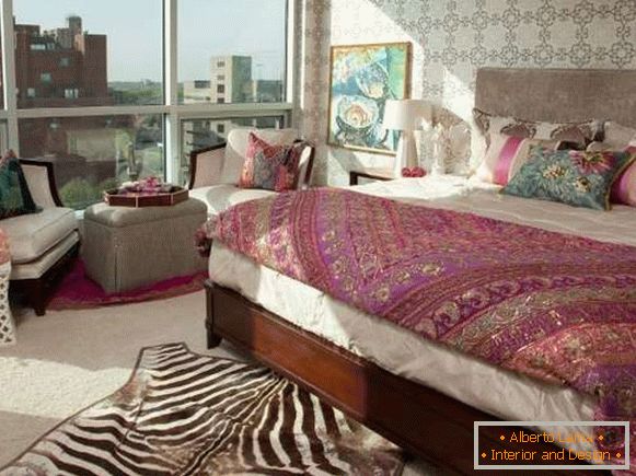 Stilul indian în interiorul dormitor - o selecție de fotografii