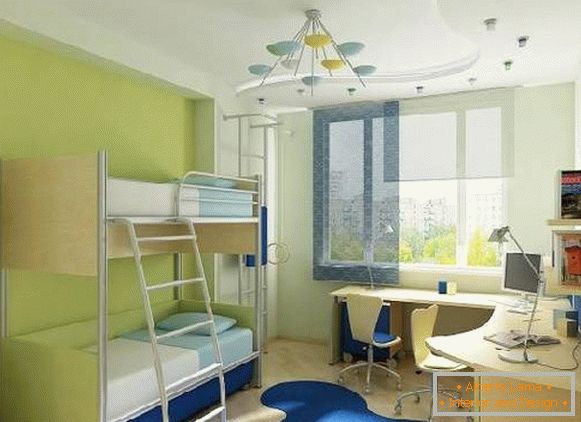 interiorul unei camere pentru copii cu pat supraetajat, fotografia 50