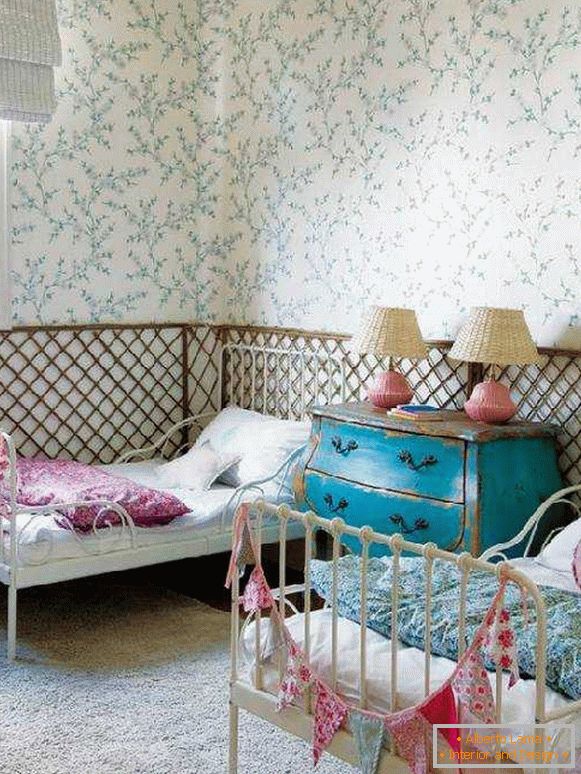 interiorul unei camere pentru copii cu două paturi, fotografia 59