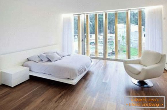 dormitor de minimalism interior, fotografie 61