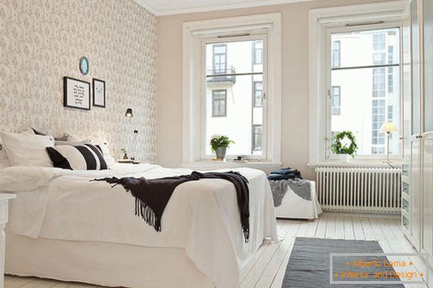 dormitor în stil scandinav