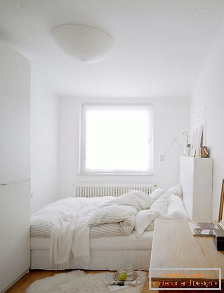 Prezentarea rațională a dormitorului într-un apartament mic