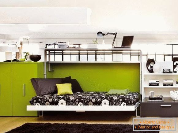 cum să aranjați mobilierul în camera unui apartament cu o cameră, fotografie 12