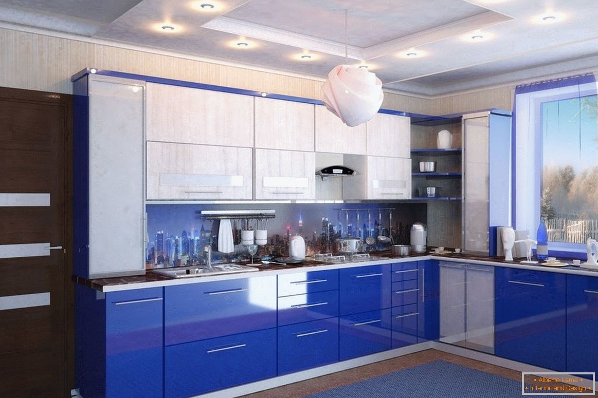Bucătărie în albastru