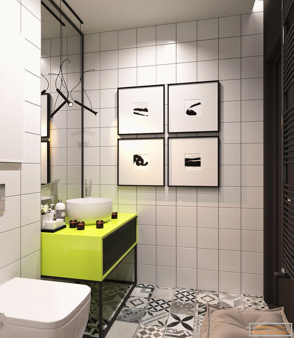 Design luminos în baie комнаты
