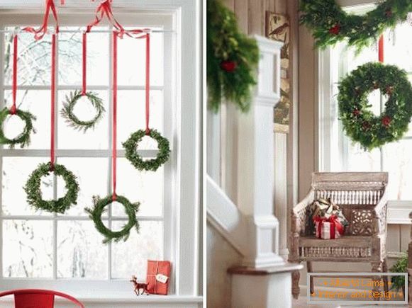 Cum să decorați frumos o fereastră pentru Anul Nou cu ghirlande