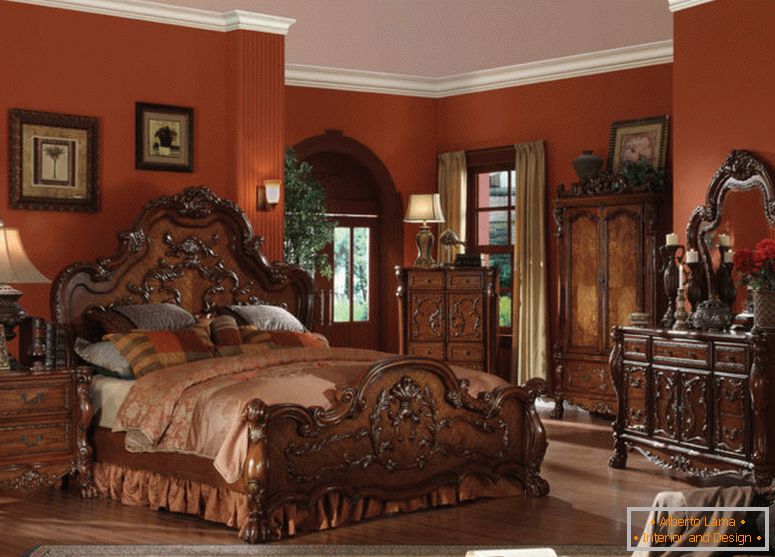 fabuloase-tradiționale-dormitoare-decoration-idei-cu-lemn-mobilier-inclusiv-pat si-blide-plus-vanitate-in-stil unic din nou-fin-iluminat-corpuri de iluminat de proiectare