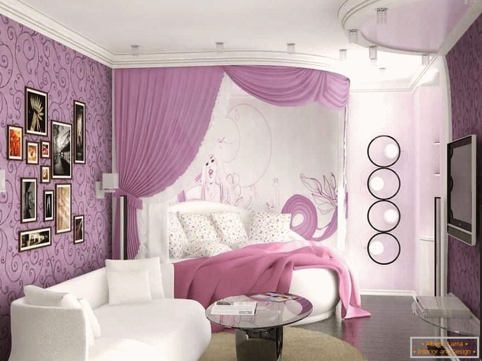 Locuința de dormit este separată în camera unei adolescente