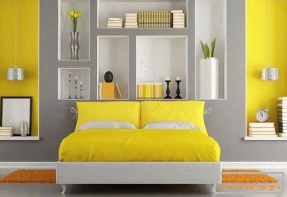 Design de dormitor cu nișe