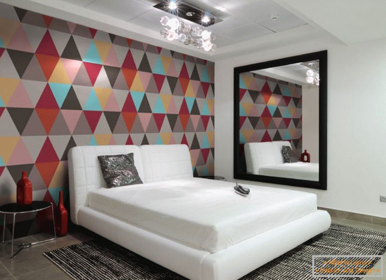 minunat-geometric-tapet-design-pentru-dormitor