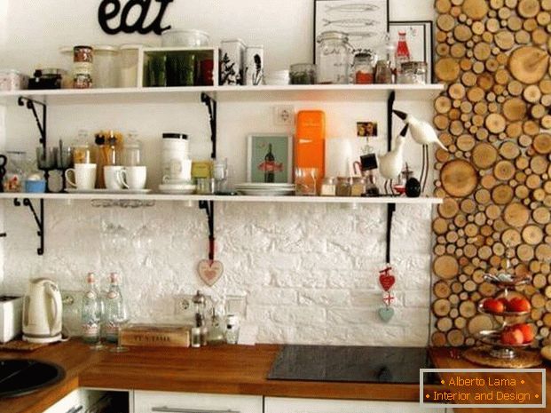 bucătărie cameră de zi într-un stil modern дизайн фото