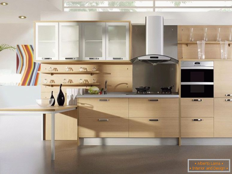 bucătărie modernă din lemn