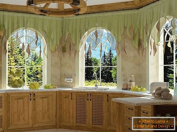 design de bucătărie cu fereastră, fotografia 24