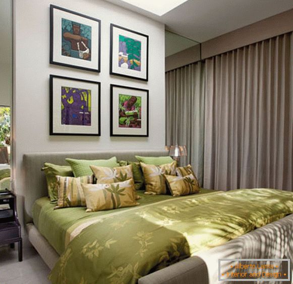Culorile de măsline în designul dormitorului
