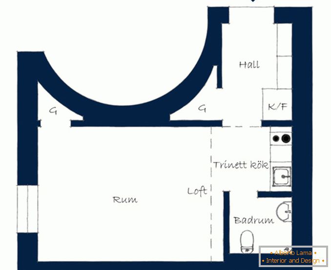 Planul unui apartament mic
