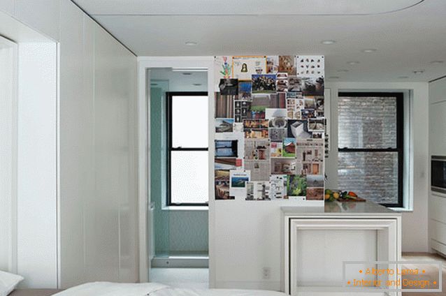 Dormitorul apartamentului-transformator multifuncțional din New York