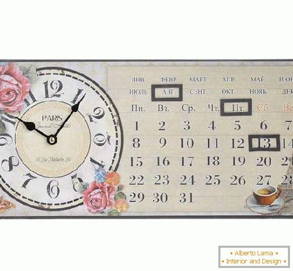 ceas cu zid de calendar, fotografia 24