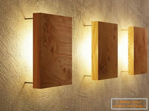 lampă de perete din lemn cu mâinile proprii, fotografie 14