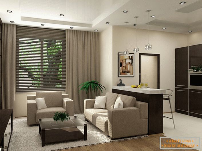 Apartament confortabil în stil modern și modern.