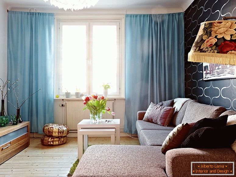 Interiorul livingului în stil scandinav
