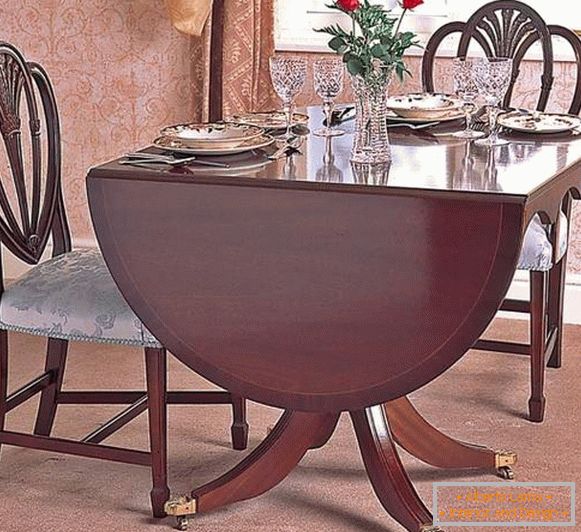 Mese de masă alunecare oval în stil clasic