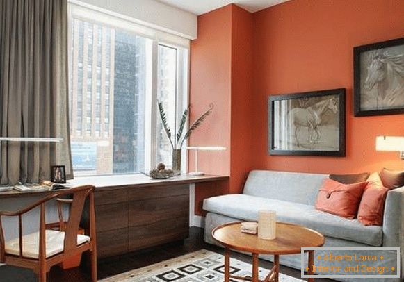 moderne-home-office-portocaliu de culoare