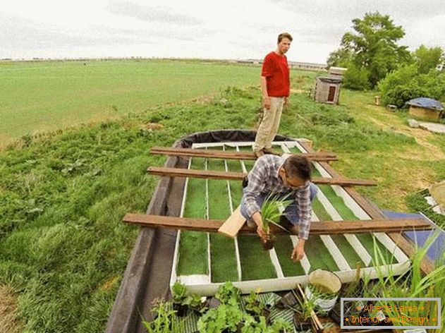 Aranjamentul unei case mici: un acoperiș în procesul de construcție