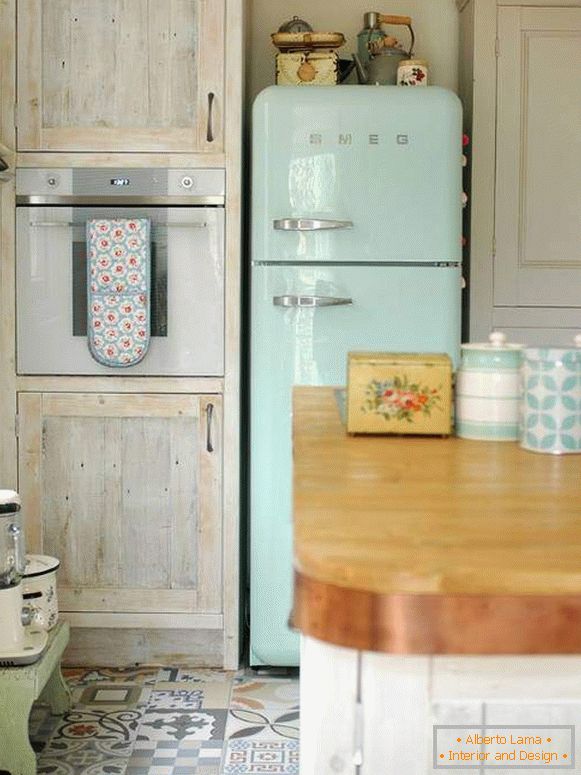 Design elegant de pardoseală în bucătărie - fotografie a plăcilor de pardoseală