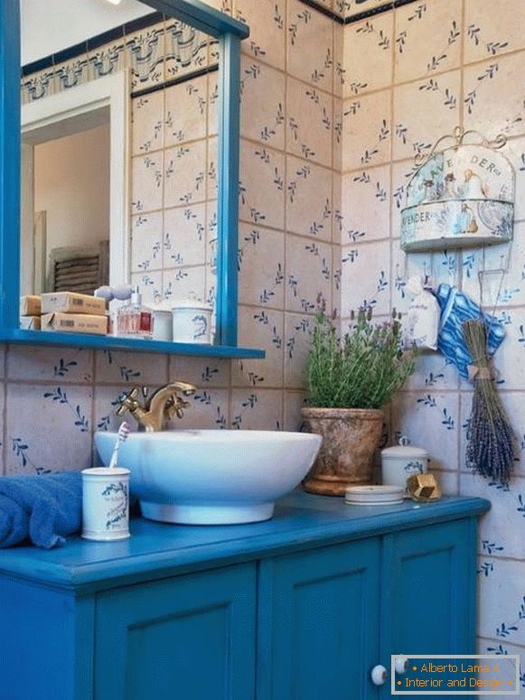 Albastru Placi de baie în stil Provence