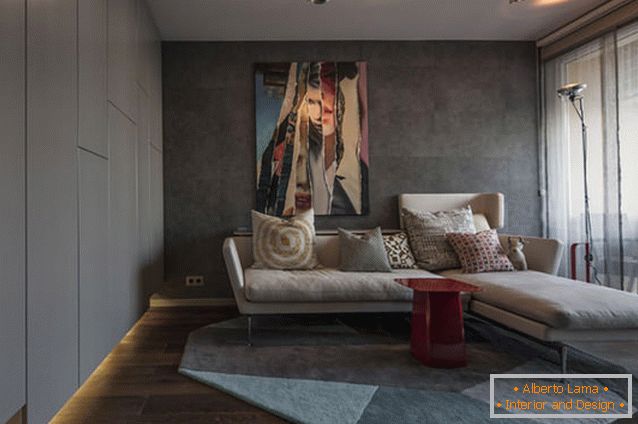 Interiorul unui apartament tip bachelor în Ungaria