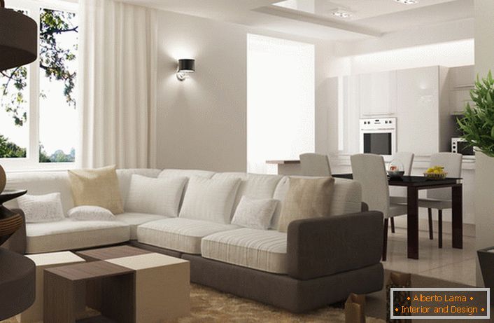 Laconic interior în stilul minimalismului - alegerea potrivită pentru un apartament mic.