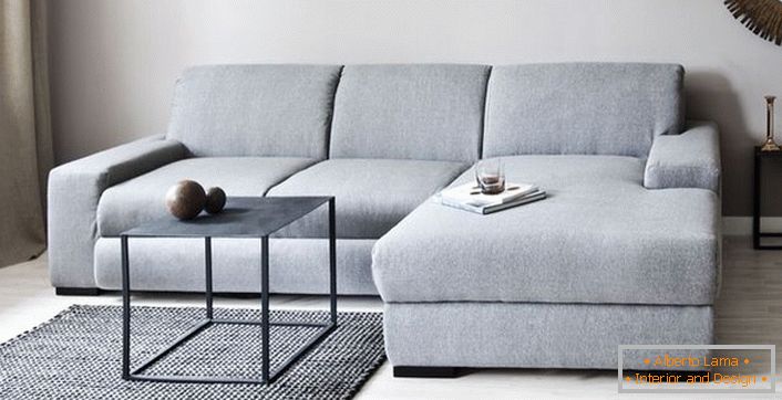 Planificarea interiorului livingului în stilul minimalismului scandinav.