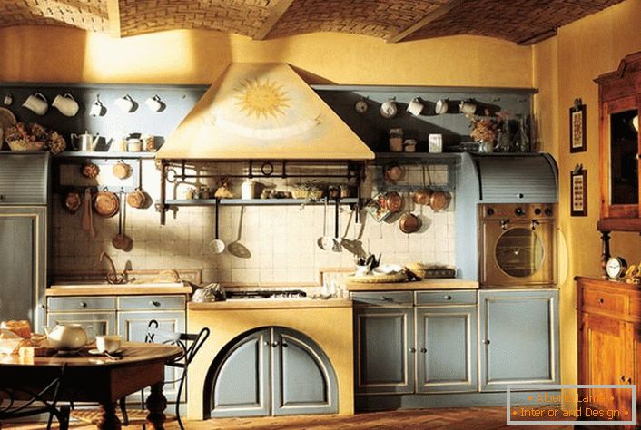 Bucătăria în stil rustic este visul oricărei amante.