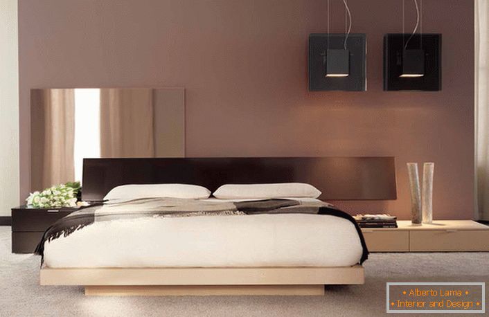 Un design minimalist cu note de culoare japoneză în dormitorul unui apartament francez obișnuit. 