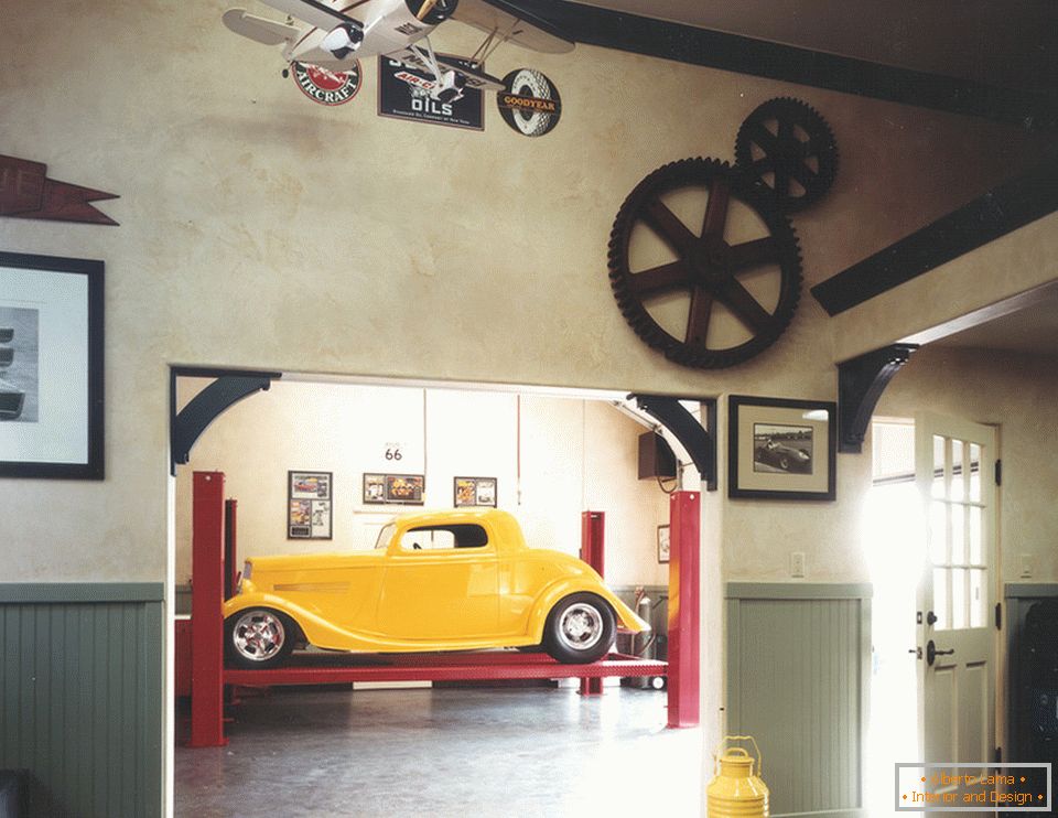 Interiorul unui garaj elegant