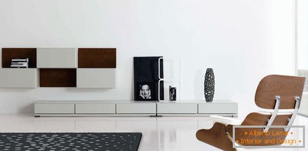 Interiorul livingului în stil minimalist