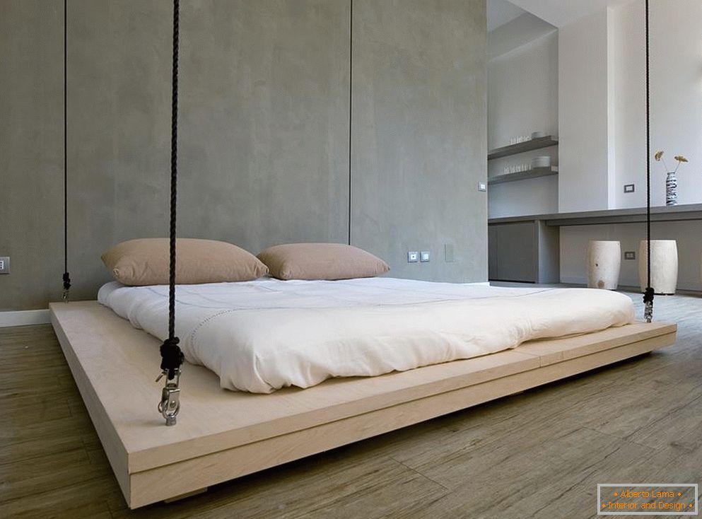 Interiorul dormitorului în stilul minimalismului