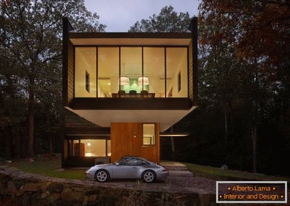 Design modern al unei case private cu baldachin