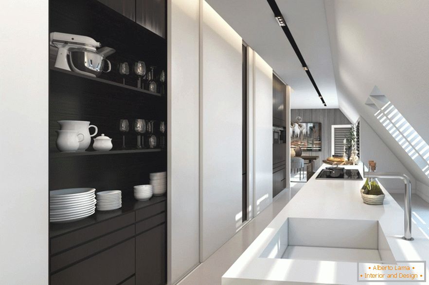 Bucătărie în apartamente elegante