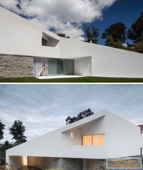 Design frumos al unei case private pe două nivele