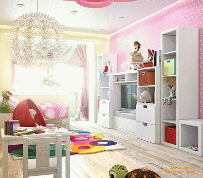 Designul unei camere pentru copii în interiorul unui apartament cu două camere - fotografie