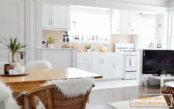 Design de bucătărie într-o casă privată cu mâinile tale - ideea de a combina cu camera de zi