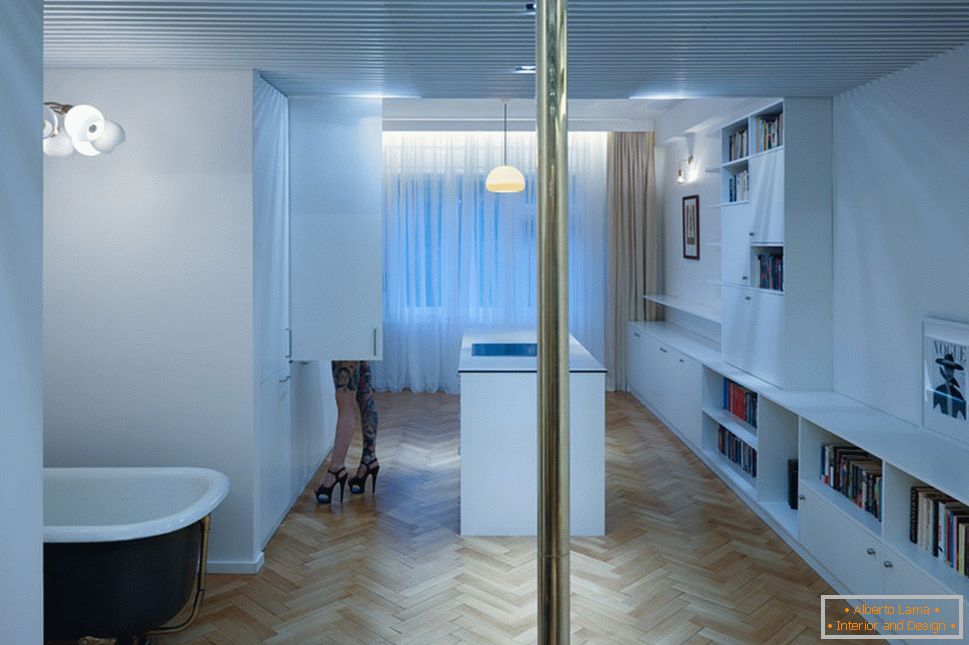 Design modern al unui apartament mic - sistem de încălzire panoramic și tavan