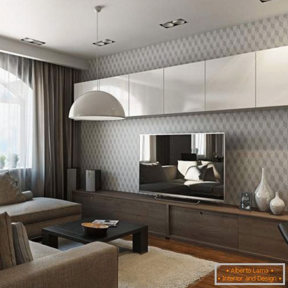 Designul halei într-un apartament într-un stil modern - o fotografie în tonuri neutre