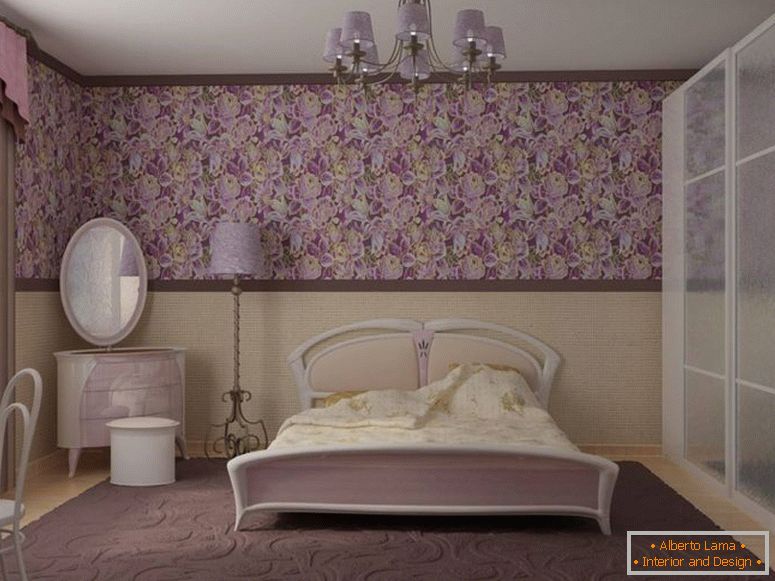 dormitor-in-stil-Provence în hruschevke