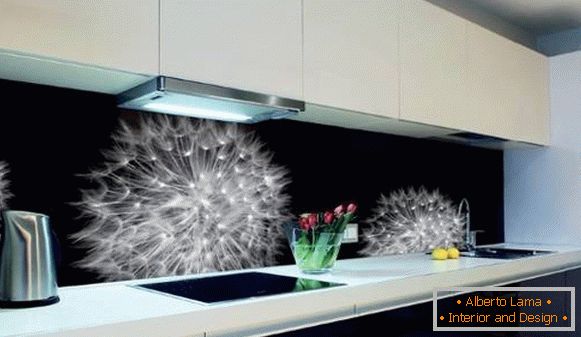 Șorțuri pentru bucătărie din sticlă - imprimare foto în interior