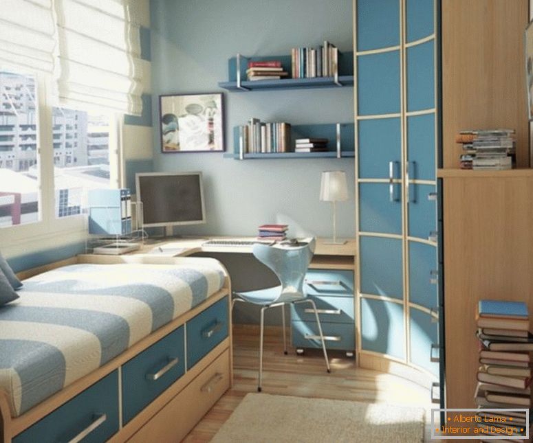 fascinante-idei-pentru-adolescent-dormitor-decor-cu-îngust dulap