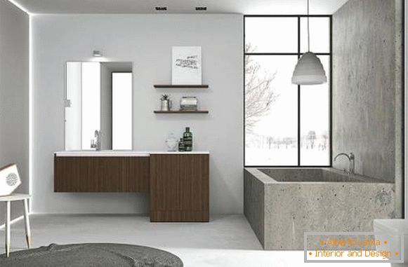 Mobilier modern de baie în stil loft